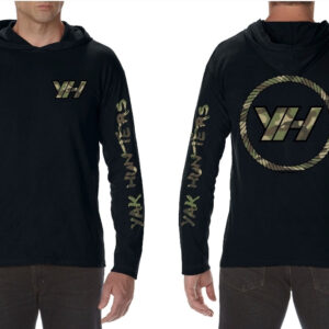 PRE-ORDER YH Long sleeve T-Shirt (w/hoodie) - Yak Hunters Australia