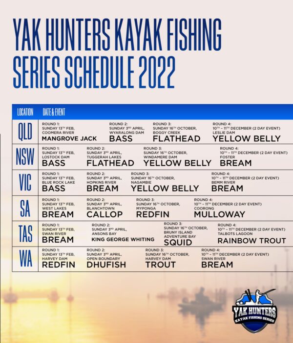 Yak Hunters 2022 Kayak Fishing Series - Single entry - Yak Hunters Australia